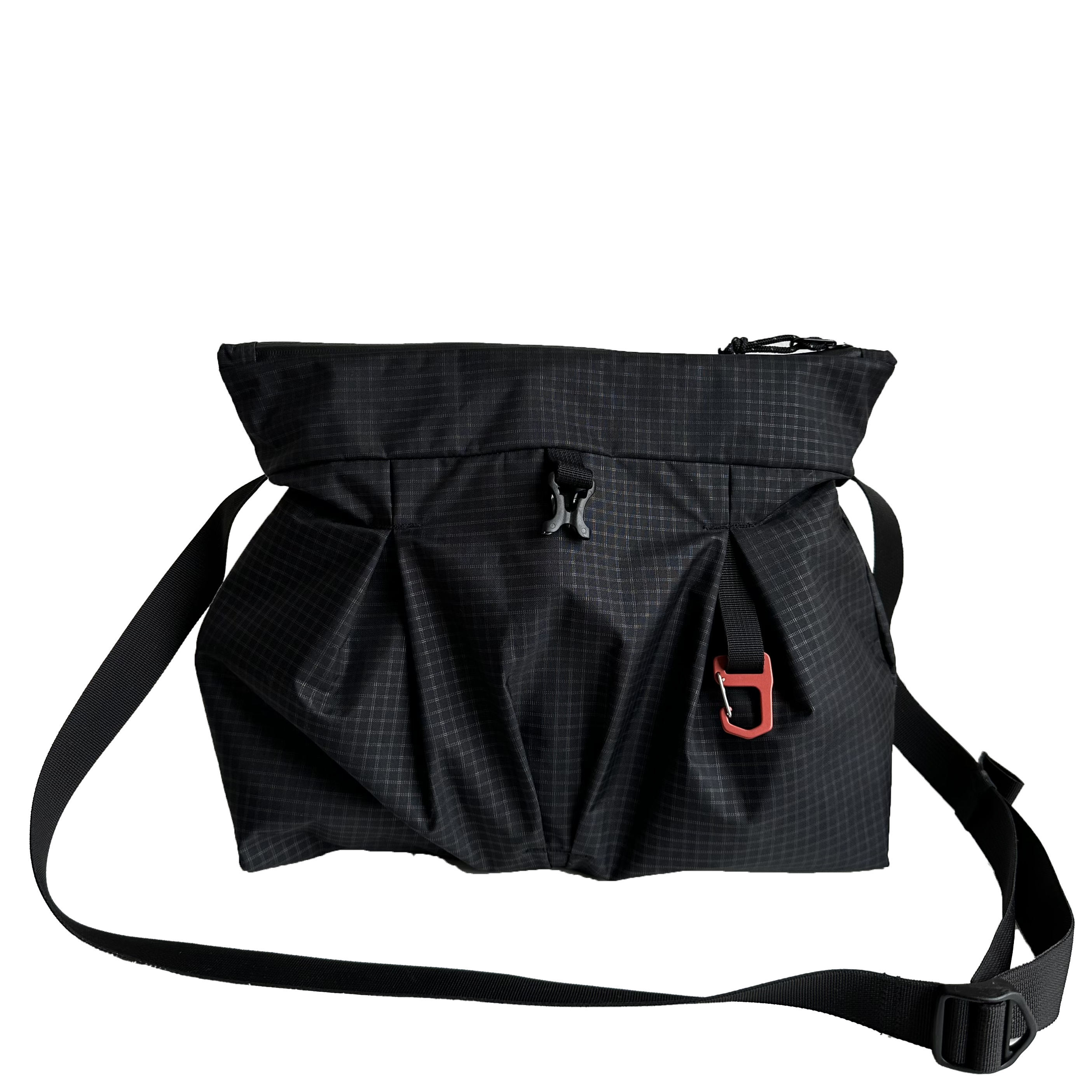 Small Pleated Crossbody - Black
