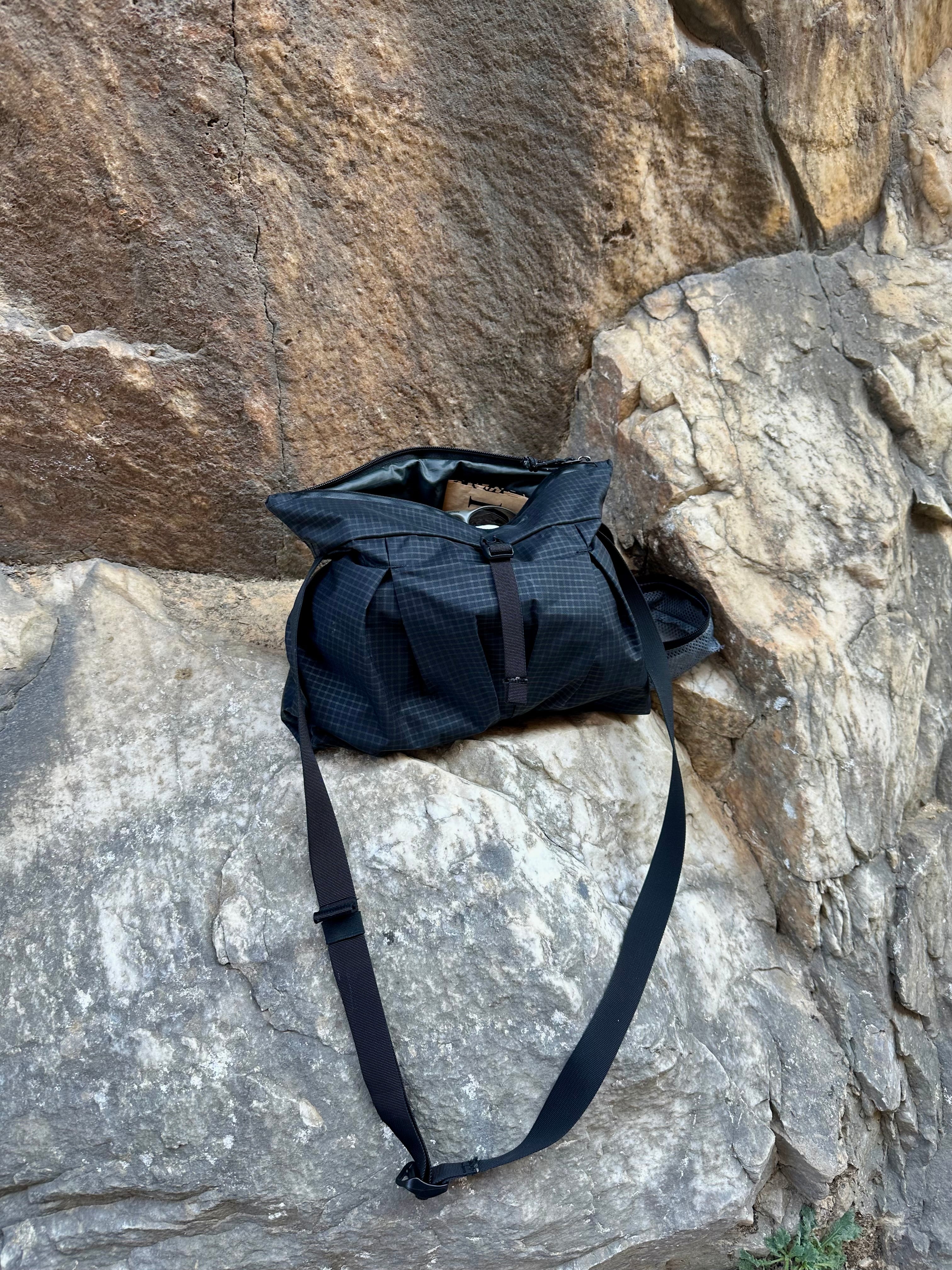 Small Pleated Crossbody - Black