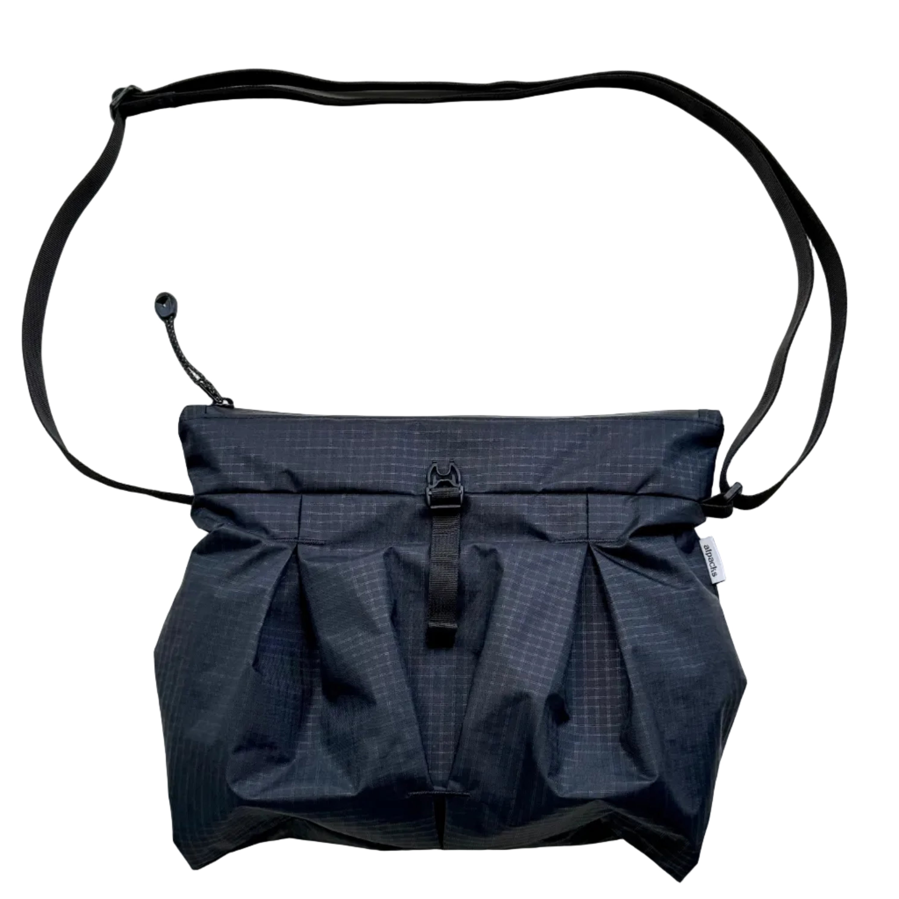 Small Pleated Crossbody - Black